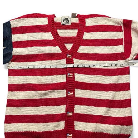 Vintage Storybook Knits Patriotic Cardigan Sweater - Picture 14 of 14